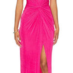 Katie May Revolve  Pixie Plunge Neck Twist Front Gown‎ In Pink Peacock small Photo 0