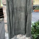 Maurice's Size LARGE Army Olive Green Open Weave Long Line Sweater Vest Boho Photo 2