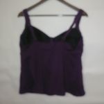 Bisou Bisou  1X Deep Purple Tankini Swim Top Plus Photo 2