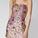 Nasty Gal Floral Sequin Mini Dress Multicolor US 2 NEW with tags NWT Going Out Photo 0