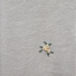 Jaclyn Smith ivory floral knit short sleeve cardigan size medium Photo 1