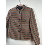 Talbots  Blazer Womens 6P Rainbow Striped Button Jacket Long Sleeve Work Casual Photo 7