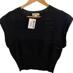 Rag Poets  cropped sweater black sz L Photo 1