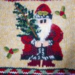 Vintage BonWorth Christmas ugly sweater, 3D, Santa‎ Clause, cardinal, M Red Size M Photo 11
