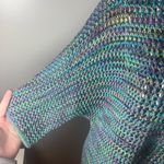 Versona  Accessories Open Knit Rainbow Crochet Drop Shoulder Sweater Size L Boho Photo 1