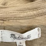 Madewell Cotton Boxy Slub Muscle Tee Tan Khaki Preppy Casual Basic Size Large Photo 4