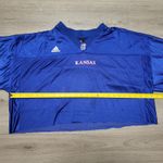 Adidas  Kansas Jayhawks Royal Blue Cropped Football Jersey Shirt Top Womens XL Photo 5