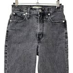 Madewell The Perfect Vintage Straight Jeans Lunar Wash Raw Hem Women’s Size 24 Photo 3