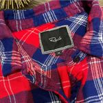 Rails Red White Blue Hunter Cobalt Cherry Plaid Flannel Shirt Size Size S/M Photo 5