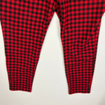 Talbots | Skinny Ankle Pants Plaid Red Black Polyester Blend Womens Large Petite Photo 1