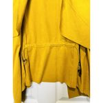 Jules & Leopold  Woman’s Gold/yellow Draped Faux Leather Open Cardigan Size Large Photo 3