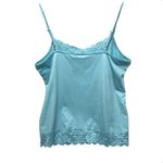 Cato Woman 18/20W Aqua Lace Trim Cami Top Plus Size Adjustable Straps Layering Photo 1