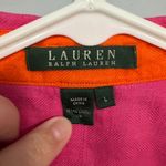 Ralph Lauren Lauren by  100% Linen Bright Pink Button Down Shirt Size Large Photo 5