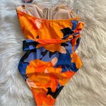 Tabitha Brown x Target Orange Black Underwire Strapless 1 pc Swimsuit Swim XS Photo 5