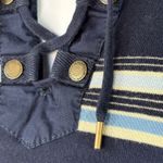 Vintage LRL Lauren Jeans Co Ralph Lauren Striped Lace Up 3/4 Sleeve Top Women S Blue Photo 2