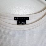 Theory  Mikaela Layered Top in Cream/White Size Small Photo 4