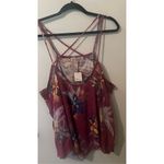 Free People We Are The Free Hey Girl Floral V-Neck Tank Top Size L NWT Photo 2