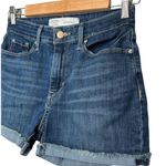 Levi's Signature Levi Strauss & Co Womens High Rise Shorts Raw Cuffed Hem Denim Blue 27 Photo 2