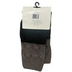 NWT Muk Luks Black Gray Cable Knit Boot Toppers Boot Cuffs Size undefined Photo 1