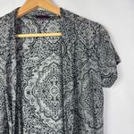 Agenda Y2K Gray & Black Printed Short Sleeve Cardigan S Photo 2