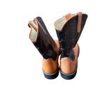 Old West TB1249Y Ostrich Print Leather Cowboy Boots Women's Size 6.5 Photo 2