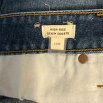Madewell  Blue Jean Shorts with Distressed Cut-Off Hem Photo 3