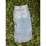 REWASH  Denim Light Wash Distressed Maxi Skirt Size 28 Photo 1