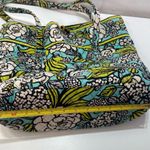 Vera Bradley  Island Blooms Quilted Cotton Large Tote Bag Floral Aqua 14” School Photo 2