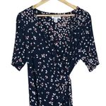 Motherhood Maternity Wrap Dress Womens XL Black Floral Mini Boho Cottagecore Size undefined Photo 2