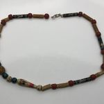 Australian Aboriginal Hand Painted Beaded Necklace Art Jewelry *2 beads chipped Photo 1
