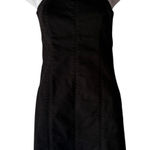 joe's jeans Joe’s Jeans Y2k Black Strapless Mini Dress Size M Cotton Blend Zip‎ Back Tube Photo 0
