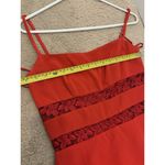 Oltre Made in Italy Bodycon Dress Straps Two Lace Line Red Mini Dress Sz 42 Size M Photo 7