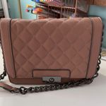 JustFab  Quilted‎ Chain Shoulder Handbag Rose Pink Crossbody Evening Bag Photo 0
