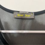 Brat Star  Black Sweetheart Black Floral Dress Photo 4