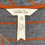 Matilda Jane Tunic Top Blouse Size XS Gray WIth Orange Stripes Stretch Blend Photo 4