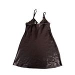 Adonna vintage silky satin brown slip mini camisole dress women’s size medium Photo 3