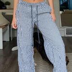 Edikted Blue Striped Pants Photo 0