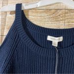 Treasure & Bond knit cold shoulder pullover navy sweater women’s Size Large Photo 2
