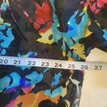 DRAPERS & DAMON KIMONO COVER UP JACKET COAT 1X FRINGE‎ MULTICOLOR FLORAL Boho Black Photo 9