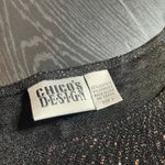Chicos Design Women's Black Sparkle Glitter Print Sleeveless Top Size 3 Photo 1