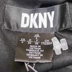 DKNY Women's Black Long Sleeve Collared V-Neck Sheath Wrap Blazer Dress Size 4 Photo 3