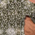 Umgee NWT Olive Green Floral Velvet Flare Sleeve Blouse Photo 2