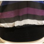A Byer A. Byer ~ Size Small ~ 3/4 Sleeve Pullover ~ Black/Blue/Purple Striped Sheer Photo 2
