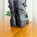 Tory Burch  Short Black Leather Buckle Boots Size 7 Zipper Luxury Moto Designer Photo 10