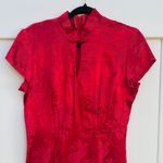 All that jazz Vintage Red Jacquard Dress | Made in USA Photo 11