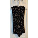 Forever 21  Floral Romper‎ V-Neck Tie Front Sleeveless Black Size S Photo 4