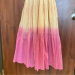 S/W/F Sunset Tiered Ombre 100% Cotton Maxi Dress Size Small Revolve Photo 4