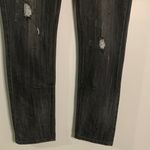 Charcoal Distressed Women's Cropped Jeans Black Size 14 Photo 2