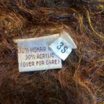 Vintage Brown Long Hair‎ MOHAIR Blend Open Cardigan Sweater Knit Belt Fuzzy Size M Photo 4