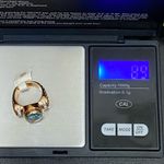 Vintage Aquamarine Pillow Cut Stone Gold Photo 10